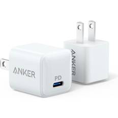 Anker Chargers Batteries & Chargers Anker powerport pd power delivery 20w usb-c nano wall adapter 2 pack