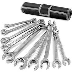 Metric, 10-Piece, 7/8'' & 9-21mm, CR-V Steel, Organizer Pouch Included