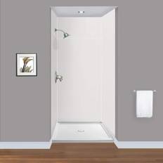 Shower wall panels Transolid Expressions 96 Easy Up Adhesive Alcove Shower Wall Surround