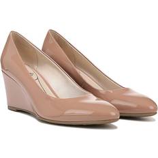 Pink Low Shoes LifeStride Gio Wedge Shoes Nude Synthetic Suede