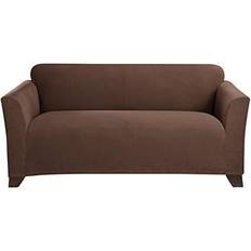 Brown Loose Sofa Covers Sure Fit Stretch Morgan Box Cushion Loose Sofa Cover Brown