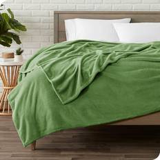 Bare Home Microplush Fleece Blankets Green (228.6x167.64)