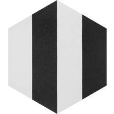 Black Tiles Porto 9" 10" Porcelain Patterned Wall & Floor Tile black 9.88