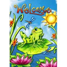 Home Garden Spring Is In The Air Frog Spring Flag Double