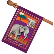 Home Garden Protect Elephants Elephant Flag Double