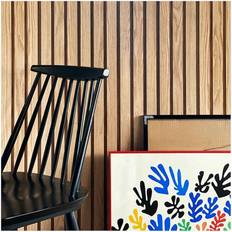 Wood wall panels Timeline 994-SHIPLAP-6x72 Fluted Square Slat Wood Wall Paneling 6" x Natural Natural