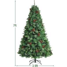 Goplus 6- to 8-Foot Unlit Unhinged PVC Artificial Pine Christmas Tree