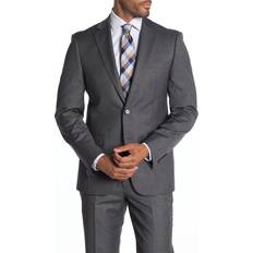 Blazers Calvin Klein Men's X-Fit Slim-Fit Stretch Suit Jackets Gray Sharkskin Gray Sharkskin