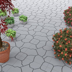 Pure Garden Patio and Deck Tiles Set of 6- Interlocking Stone Look Outdoor Flooring Pavers