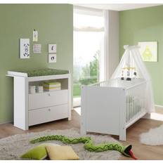 Babyzimmer komplett set weiß wickelkommode babybett kindermöbel 2