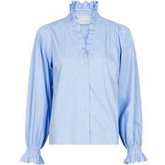 Bluser Neo Noir Brielle Stripe Shirt - Light Blue