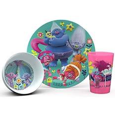 Baby care Zak Designs trolls movie kids dinnerware sets, 3 piece
