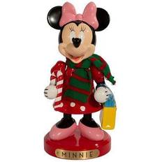 Kurt Adler 10-Inch Disney Minnie Mouse with Candy Cane Nutcracker Figurine