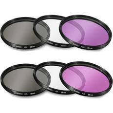 Lens Filters 55mm and 58mm multi-coated 3 piece filter kit uv-cpl-fld for nikon d3500, d