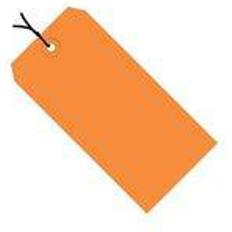Box Partners Value Collection Blank Tag: 4-3/4'' High, Orange, Synthetic Orange Cardstock