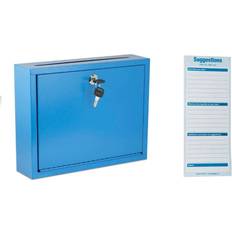 AdirOffice Large Blue Steel Multi-Purpose Drop Box Mailbox