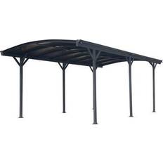 Brown Carports Hanover 19-Ft. Arch-Roof Carport with Roof (Building Area )