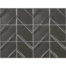 Black Mosaic Tiles Emser Tile Kumito W50KUMIBK1216MCVM 39.8x29.8