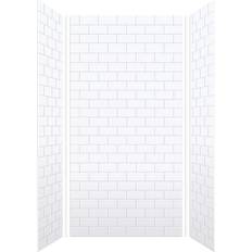 Shower wall panels Transolid SaraMar Easy Up Adhesive Alcove Shower Wall Surround
