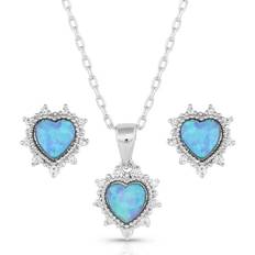 Jewelry Sets Montana Silversmiths Royal Heart Opal Jewelry Set