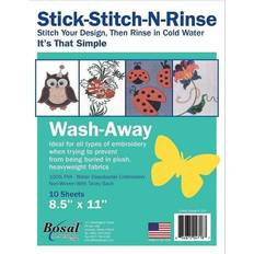 Bosal Stick, Stitch & Rinse 8.5"x11" Interfacing, 8.5" Clear