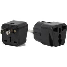 Universal travel adapter Us to peru travel adapter plug universal south america type a & ec/f ac pack 2