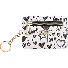 XOXO Women's Large Metallic White Saffiano Multifunction Solid / Patterned  Coin Case Wallet 