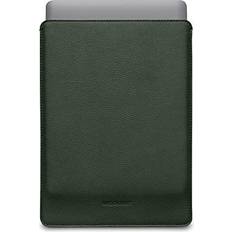 Woolnut Leder Sleeve Case Hülle Tasche für MacBook Pro 13 UNT Air 13/13.6 Zoll Grün