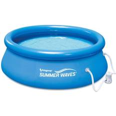 Swimming Pools & Accessories Summer Waves 8ft x 8ft x 2.5ft inflatable above ground pool with filter pump