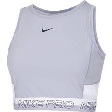 Nike Pro Dri-Fit Women's Cropped Training Tank Top - Indigo Haze