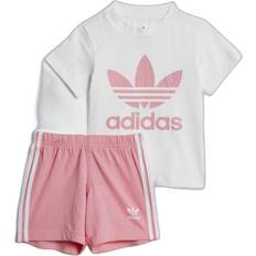 Adidas Other Sets Children's Clothing adidas Infant Trefoil Shorts Tee Set - White/Bliss Pink (HK7480)