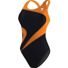 TYR Women's Maxfit T-Splice Swimsuit - Black/Orange