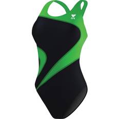 TYR Women's Maxfit T-Splice Swimsuit - Black/Green