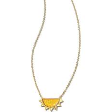 Kendra Scott Sienna Half Sun Pendant Necklace - Gold/Yellow