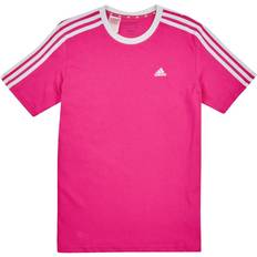 adidas Junior Girl's Striped T-shirt - Pink