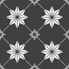 Black Tiles FloorPops Rigel Peel & Stick Floor Tiles, Black