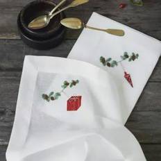 Langkilde & Søn Christmas napkin Stoffservietten Red gift ca. 50 x 50 cm