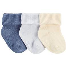 Carter's Underwear Children's Clothing Carter's Baby Boys 3-Pack Ribbed Booties 12-24 Blue
