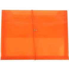 Jam Paper Plastic Elastic Envelope 9.8x13x2.6 1/Pack Orange 2 5/8 Expansion