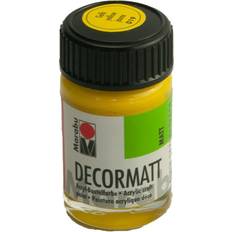 Marabu Decormatt Acryl 15 ml im Glas gelb, Basteln