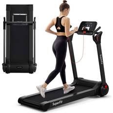 Goplus Cardio Machines Goplus Superfit 2.25hp Folding Treadmill Black