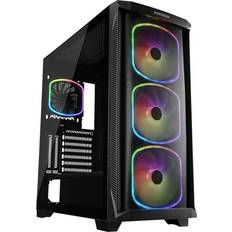 Vetroo A03 ATX Mid-Tower PC Gaming Case, Pre-Installed 3pcs ARGB