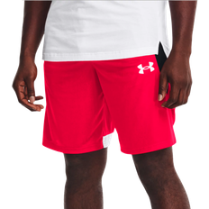 Rot Shorts Under Armour Men's Baseline 10" Shorts - Red/White