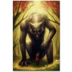 Trademark Fine Art 'Little Red Riding Hood' Graphic Print on Wrapped Wall Decor