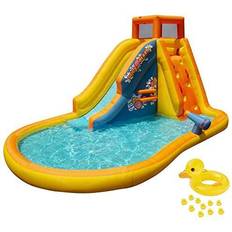 Inflatable Toys Banzai Inflatable Duck Blast Water Park Water Blast Cannon & Inflatable Duck Rider