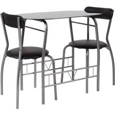 Space saver table and chairs Flash Furniture Sutton 3 Space-Saver Bistro Dining Set 2