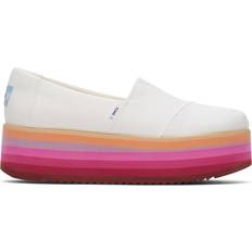 Women Low Shoes Toms Alpargata Platform - White Canvas
