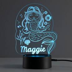 CPS Personalized Planet Happy Mermaid Multicolor LED Night Light