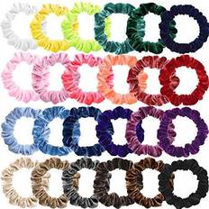 Funtopia Small Scrunchies for Hair, 24 Pcs Colorful Velvet