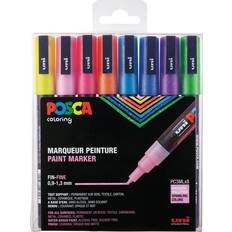 Hobbymaterial Uni Posca PC-3ML Fine Bullet Sparkling Colors 8-pack